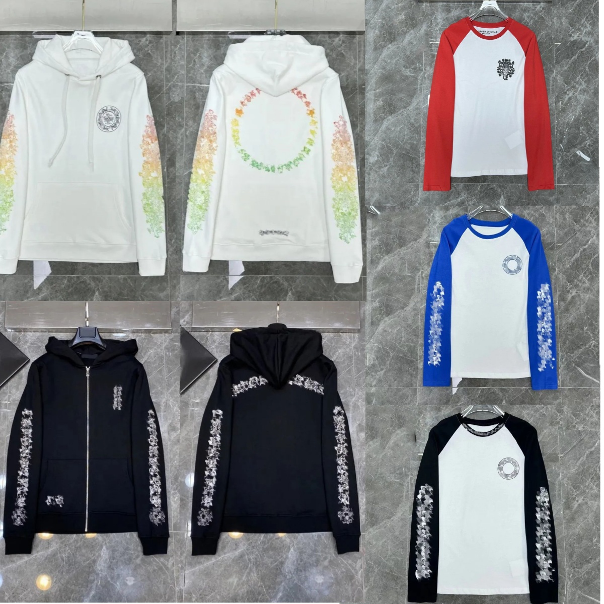 High Quality Chrome Hoodie Designer Hoodie Embroidery Cotton Sweatshirts Loose Fit Long Sleeve Hip Hop Pullover Hoodie Shirts Casual Hoody Zip Up Ho