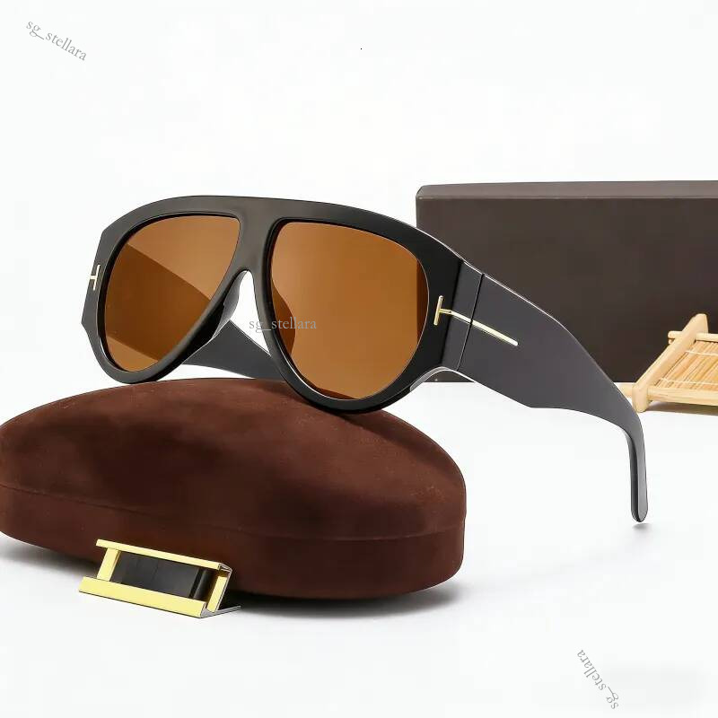 Lunettes de soleil de luxe pour femmes et hommes Designer haut de gamme Grandes montures intégrées avec verres polarisés Lunettes noires de quali