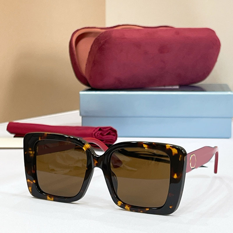 Fashion designer womens oversized square sunglasses 1861S acetate tortoiseshell thick box splicing mirror legs mens sunglasses casual fashion travel