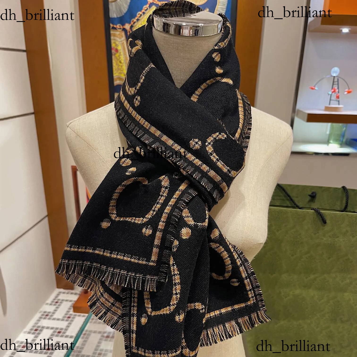 Designer de luxe Cachemire Laine Echarpes pour Femmes Hommes Double Face Lettre Écharpe D'hiver De Mode Classique Châle Bandeau Pashmina Avec Boî