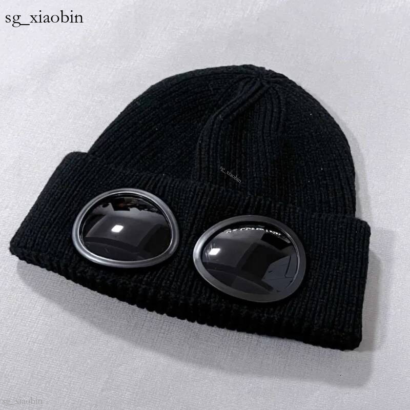 Bonnet de créateur chapeau d'hiver bonnet bonnet de crâne doux deux lentilles lunettes lunettes hommes chapeaux tricotés en plein air femmes unis