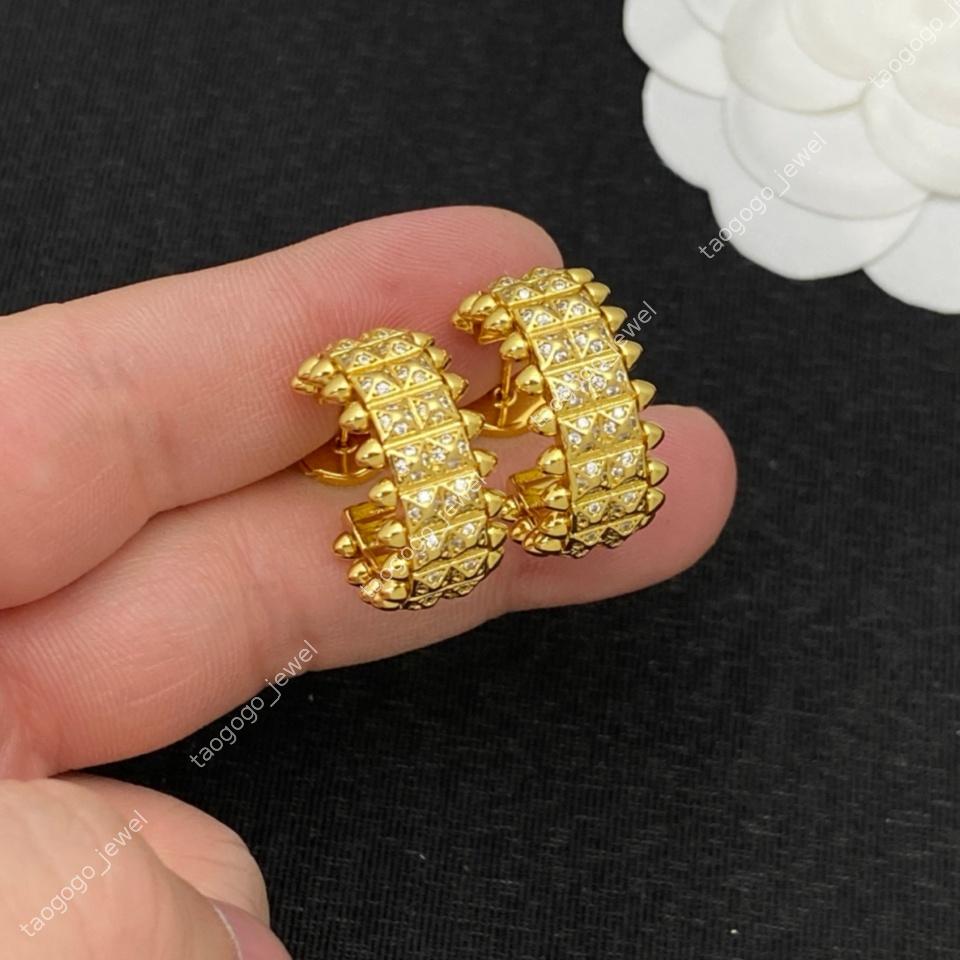Boucles d'oreilles de créateurs de luxe Boucle d'oreille classique en or Petites boucles d'oreilles créoles Y2K Punk Zircon cubique Cercle Boucle