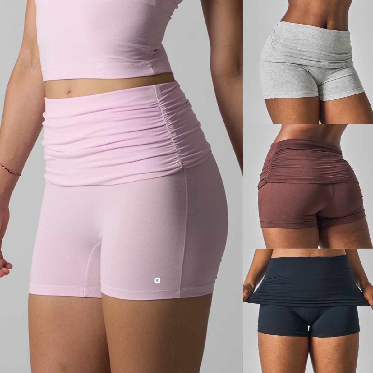A3175 Vaqueros Capri para correr con cintura alta para mujer, pantalones cortos de tela duraderos y flexibles alternativos