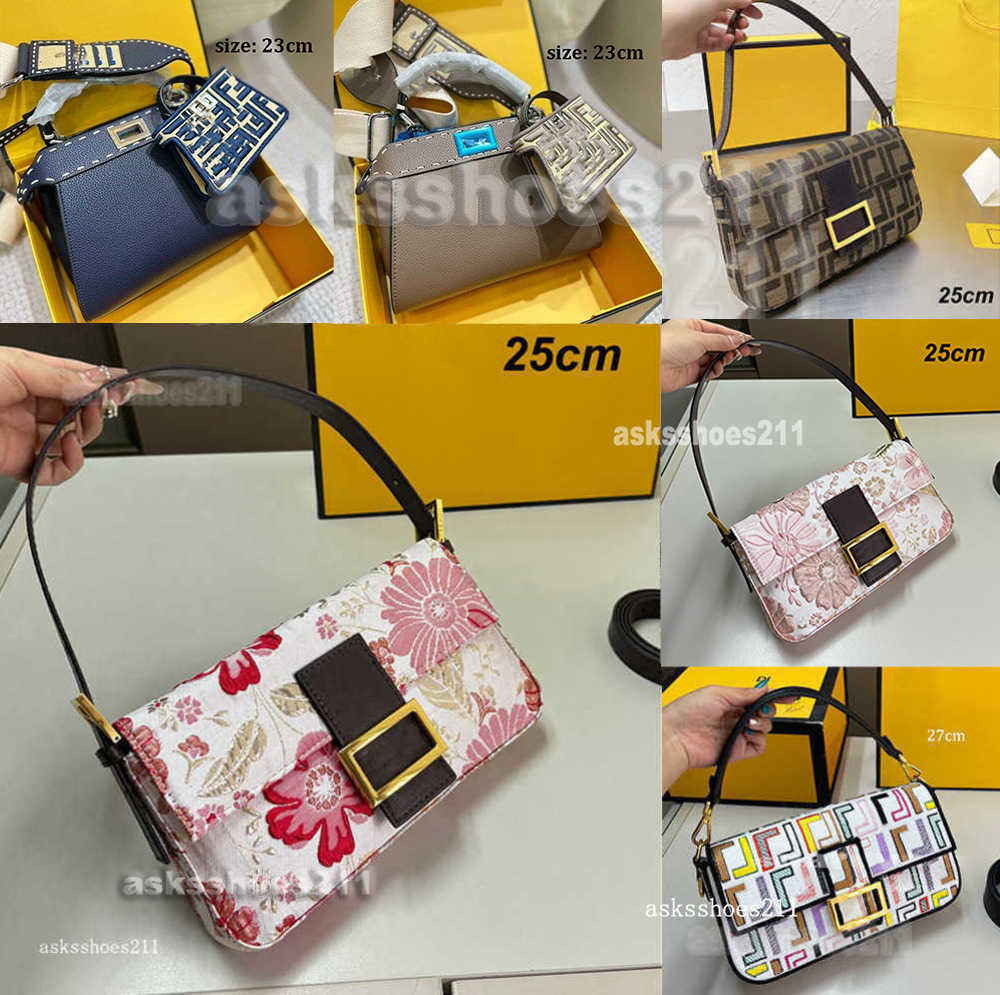 10A shoulder bags F bag designer cherry blossom baguette bags fashion women hobo crossbody vintage change purse canvas bag underarm handbag wallet m