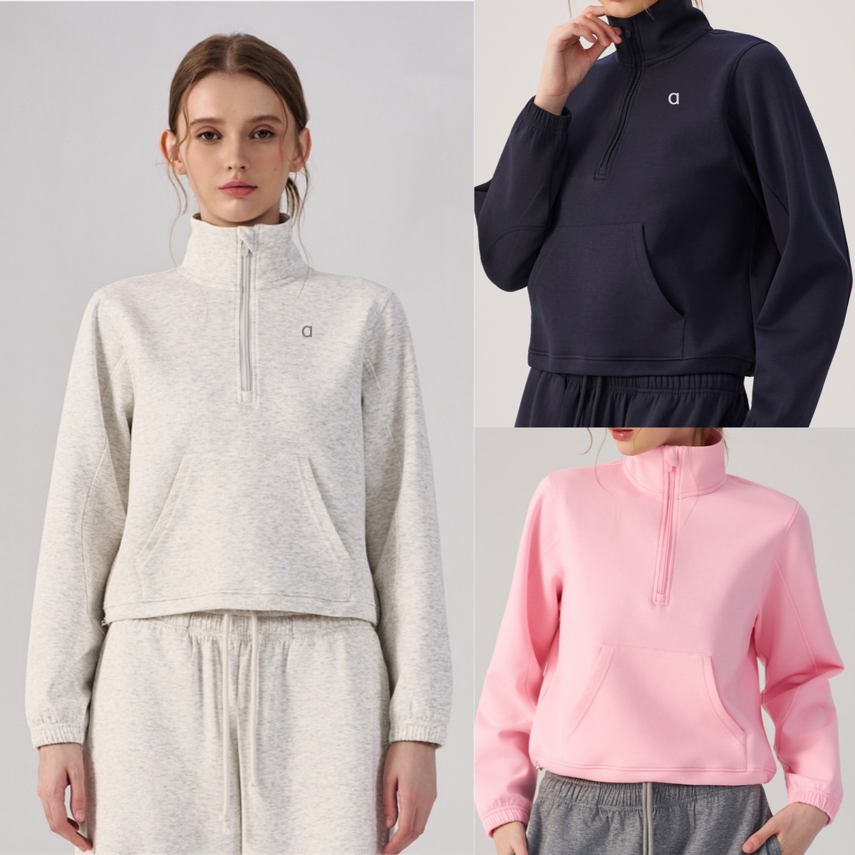 A3073 Nouveau femmes 3D argent Semi-fermeture éclair col montant Sport sweat Sports de plein air décontracté à manches longues chemise Tennis Fit