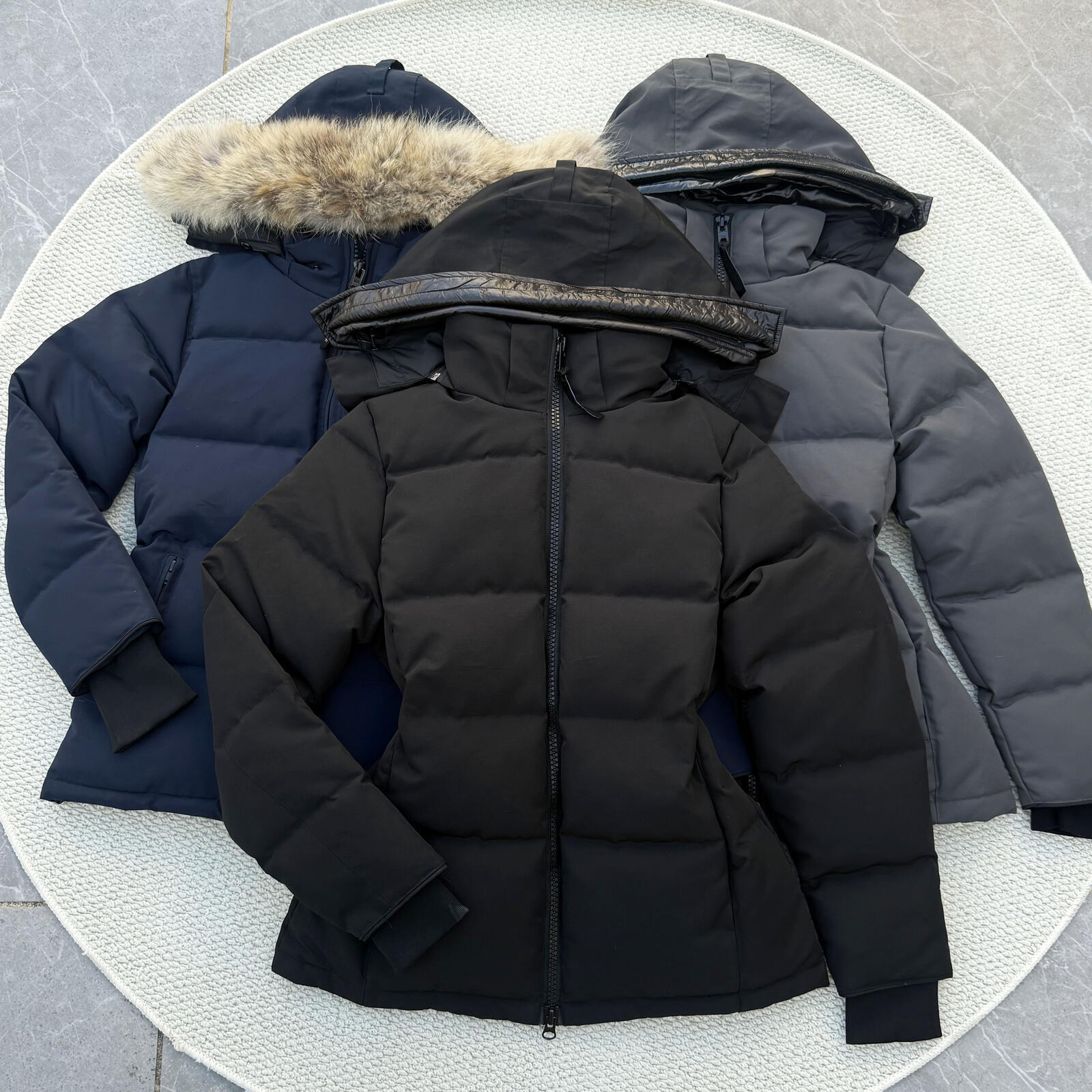 Designers Women Down Jacket Long Coat Large Pocket Fur Collar Thermal Top Female womens autumn winter Large Clothing Coats Doudoune Femme XS-2XL