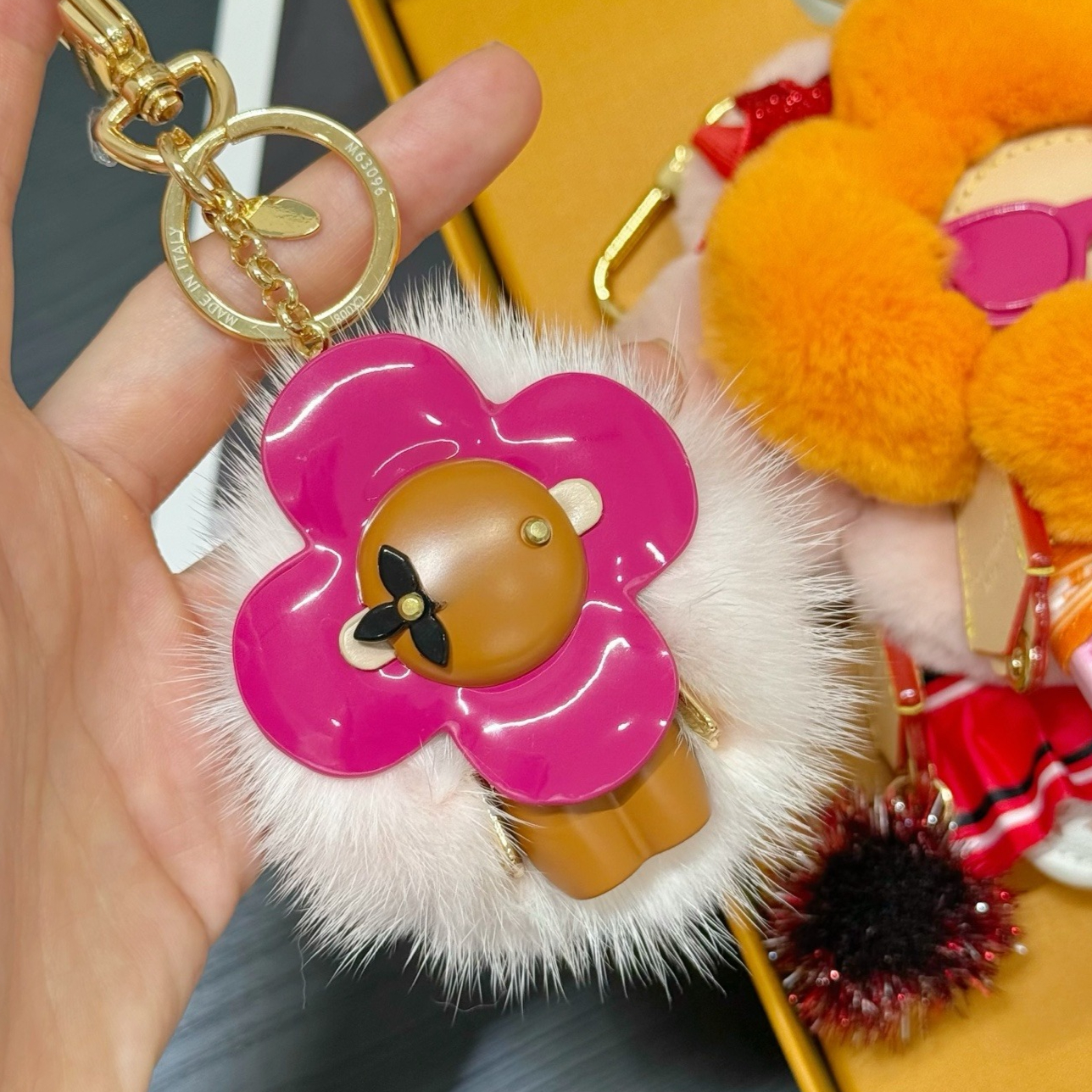 Fleur Porte-clés Designers De Luxe Porte-clés Sac Charme Femmes Lettres Porte-clés Porte-clés Imprimé Pendentif Porte-clés Longes Accessoires