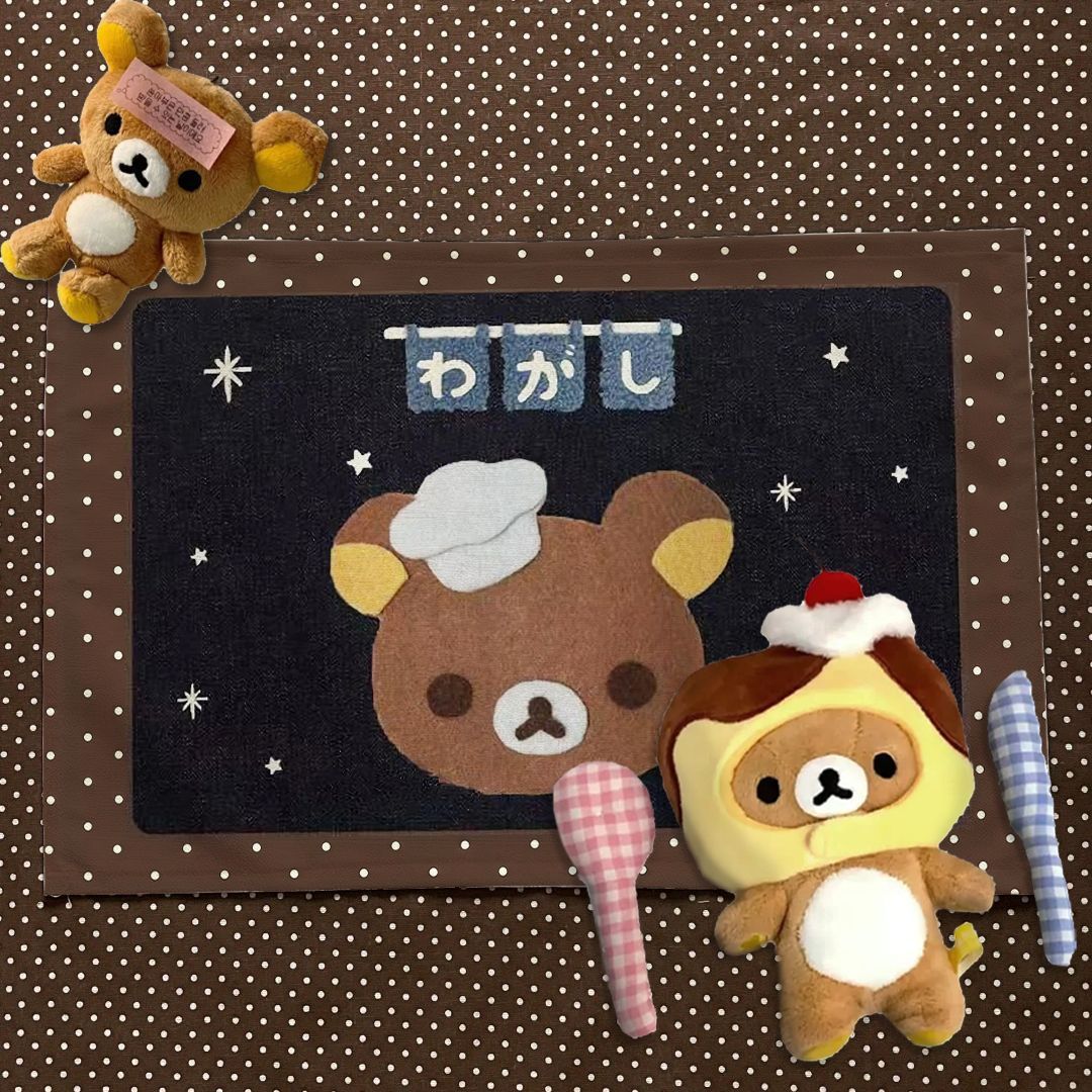 Nouveau Nappe en coton-lin à pois ours mignon de Style japonais