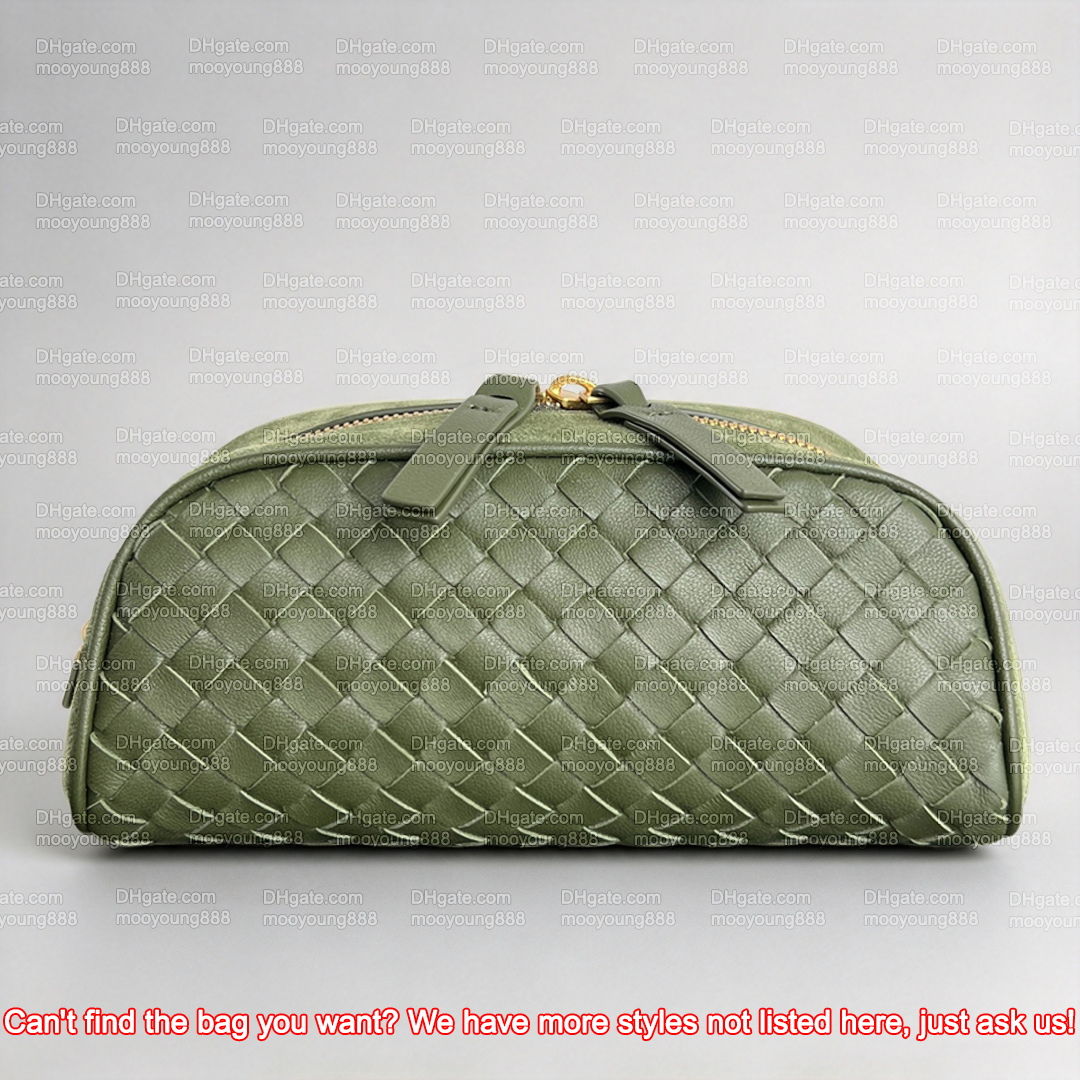 12A Upgrade Mirror Quality Designer Nodo Clutch Bags for Women 20cm 28cm Luxury Woven Handbags Genuine Leather Bag Green Purse with Box 876510 87651