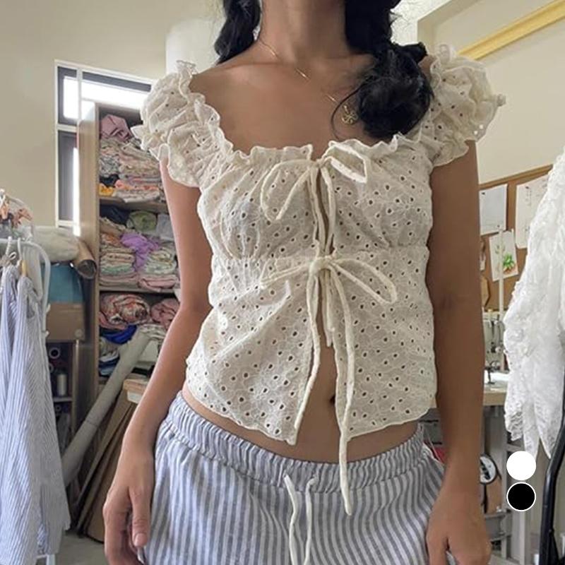 Haut tubulaire sans bretelles en dentelle pour femmes, débardeur court, Sexy, couleur unie, décontracté, haut court pour le printemps
