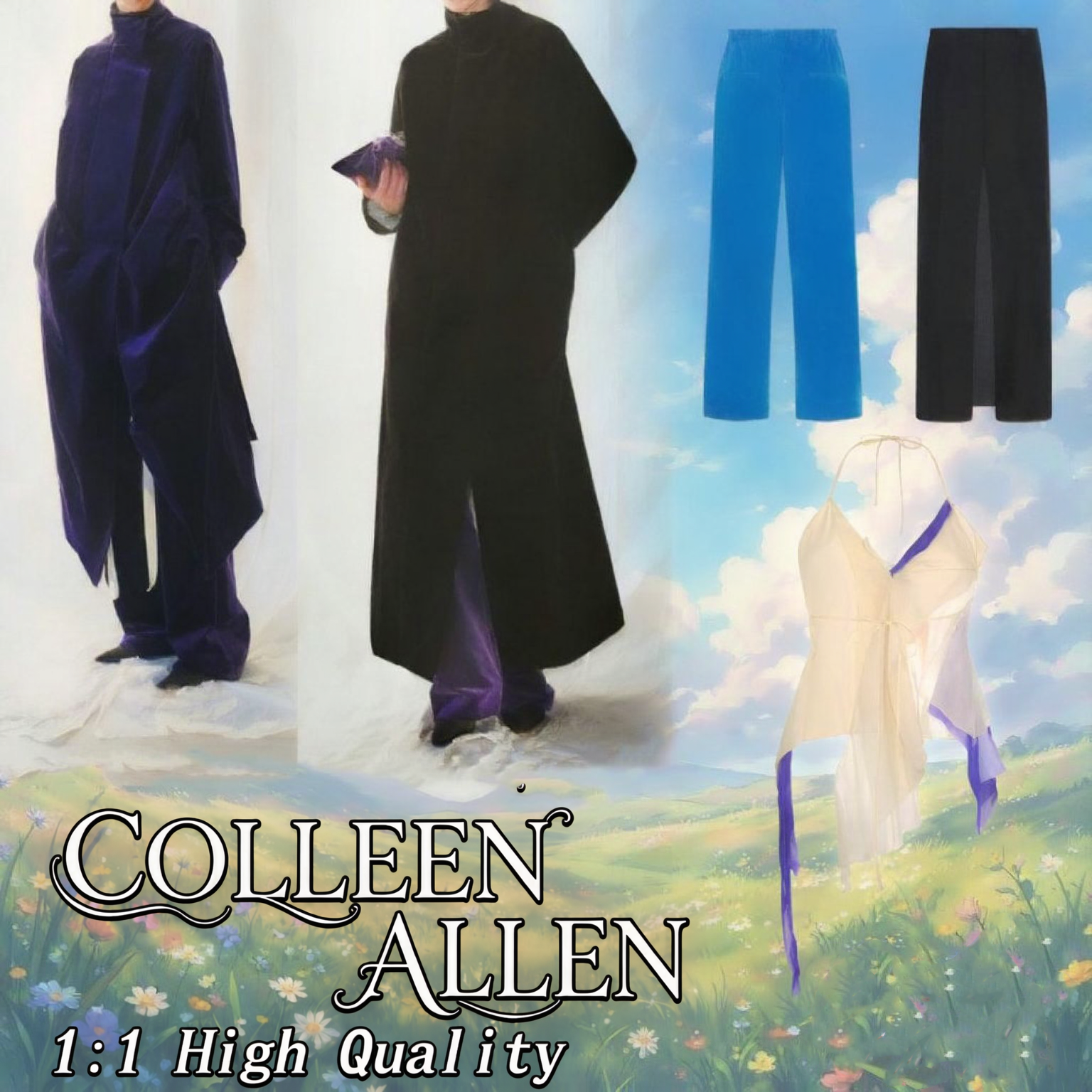 Colleen Allen coat 1:1 high quality designer jacket women overcoat bodycon skirt flared pants pajamas tank top shirt hoodie