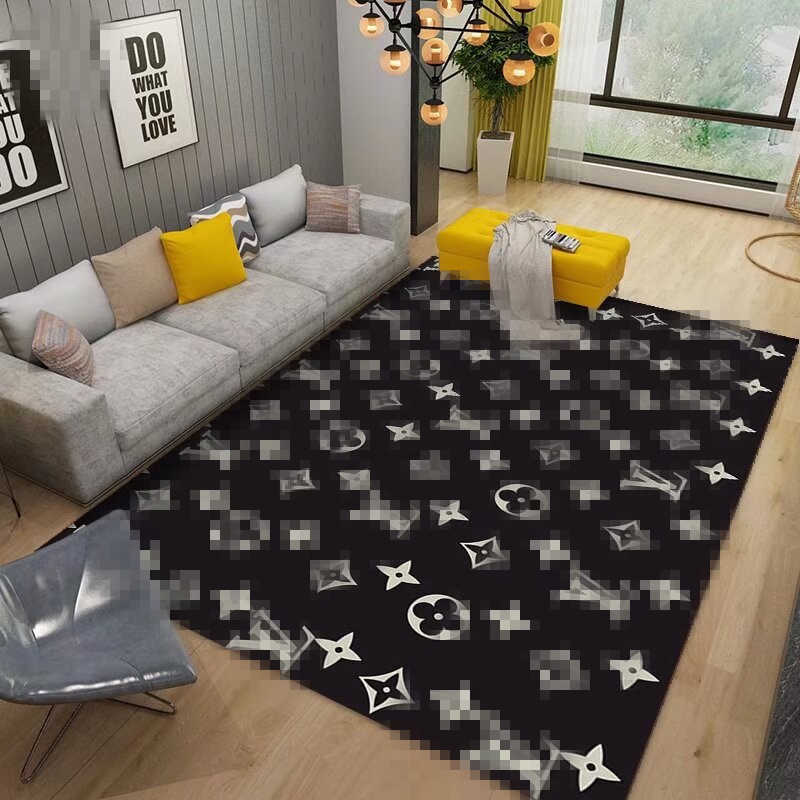 Alfombra sencilla de marca a la moda para el hogar, mesita para café de sala de estar, alfombra para dormitorio y pie de noche, alfombra para entrad