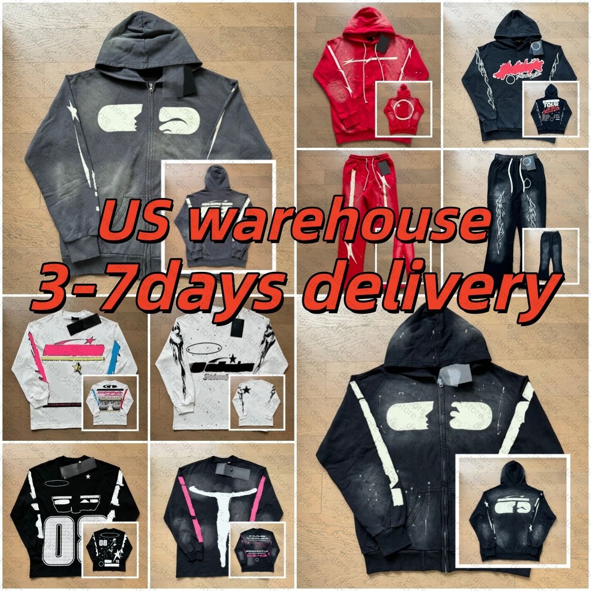 High Quality Hoodie Trend shirts Fashion Hip Hop Hoodie Street Sweatshirt Designers shirt Long Sleeve Pullover Womens Washed Sweatpant us size S-XL