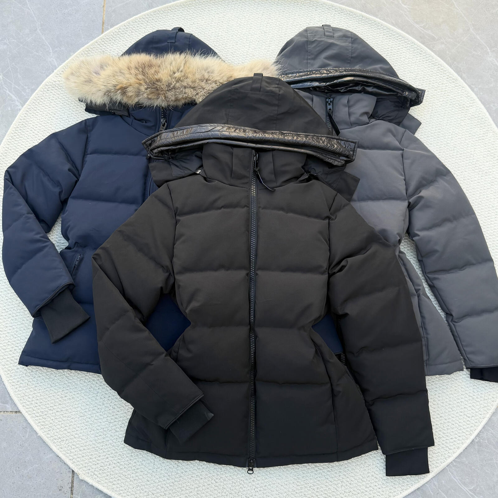 Women Down Jacket Designers Puffer Jackets Parka Coat Real Wolf Fur Collar Thermal Top Female womens autumn winter Large Clothing Coats Doudoune Fem