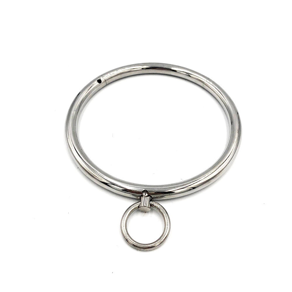 Poignets de cheville verrouillables en acier inoxydable brillant poli, bracelet d'esclave avec ensemble de retenue de joint torique amovible 2411