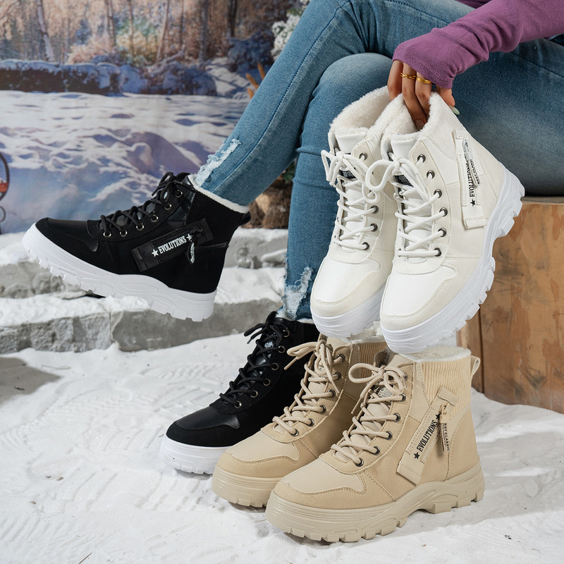 Women's Fleece Lined Snow Boots Warm Cotton Boots Thick Sole Non-Slip Winter Boots Plus Size 2026 New Drop Shipping Wholesale dh1102856866