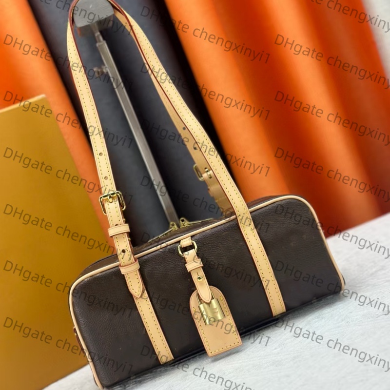 designer Bag Women Shoulder Bags Vintage Cylinder Classic Printed Top Handle genuine leather Handbag Men Portable Travel Underarm Purse