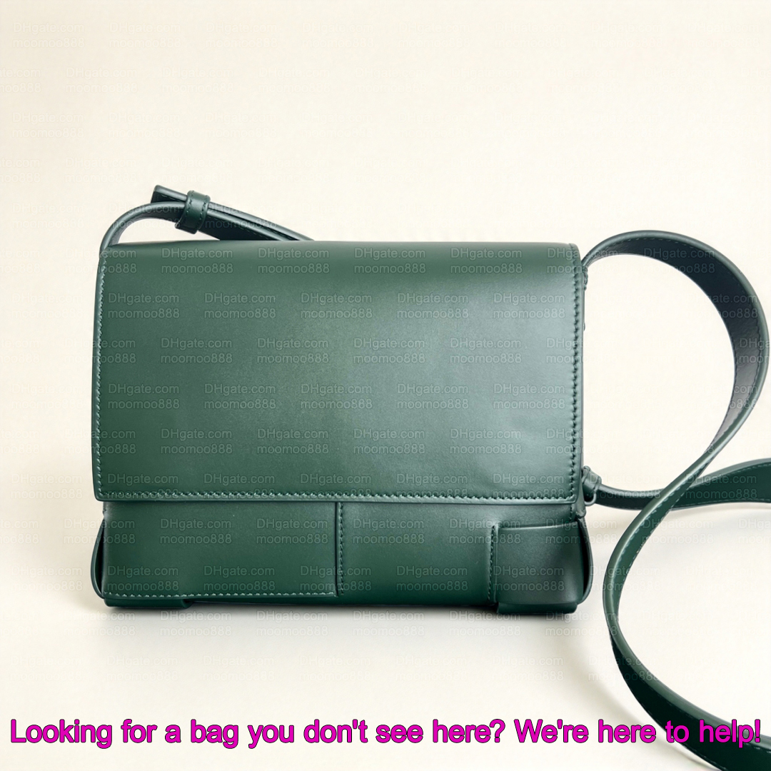 12A All-New Mirror Quality Designer Flap Bags for Women 21cm Angolo Handbags Genuine Leather Shoulder Bag Green Crossbody Purse with Box 867404