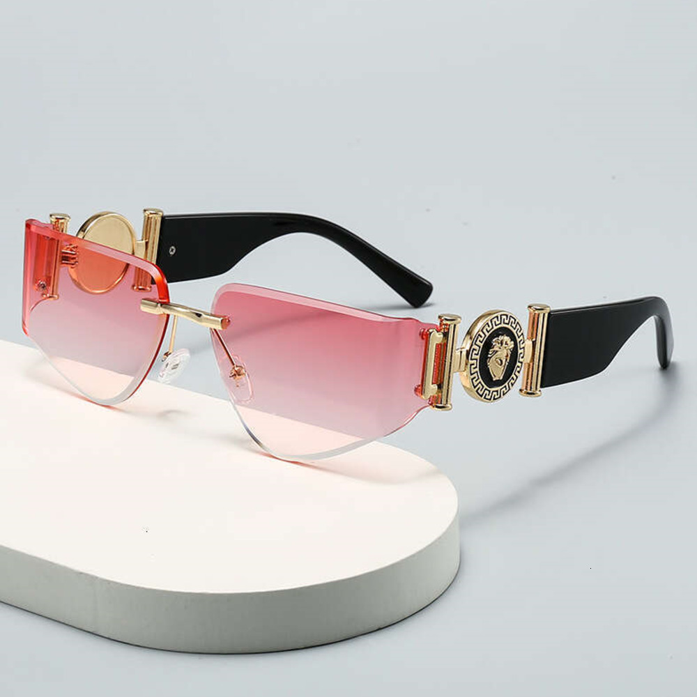 Sunglasses Premium Brand Designer Sunglasses European And American Style Curved For Women 2025 New High-End Inverted Triangle Beauty Head Accessorie
