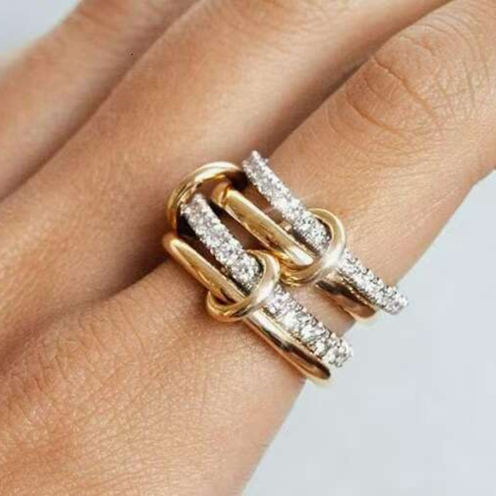 Band Rings Elegant Stackable Rings with Sparkling Cubic Zirconias - Solid Titanium Steel Band Available in Gold Silver Finish gift AA