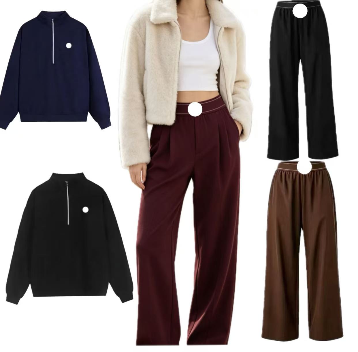 5A Women Lamb Wool Hair Jackets Navy Blue Fleece Coats Zipper Thick Winter Coat Cotton Crop Tops Hoodie Clothes Clubhouse Puffer Jacket Legging Spor