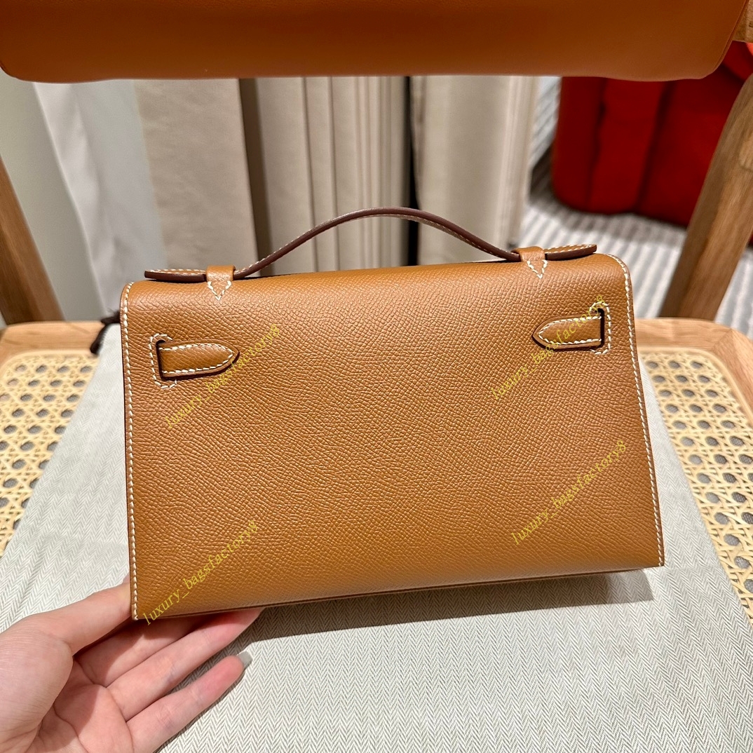 12A designer bag bags designer women bag Epsom Genuine leather 22cm mini tote evening bag designer Handmade classic flap bag fashion bags womens bag