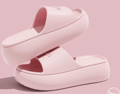 Pantofole da donna alla moda Suola spessa 6 cm Distribuzione della pressione Sandali da spiaggia morbidi e rimbalzanti Scarpe leggere antiscivolo 26