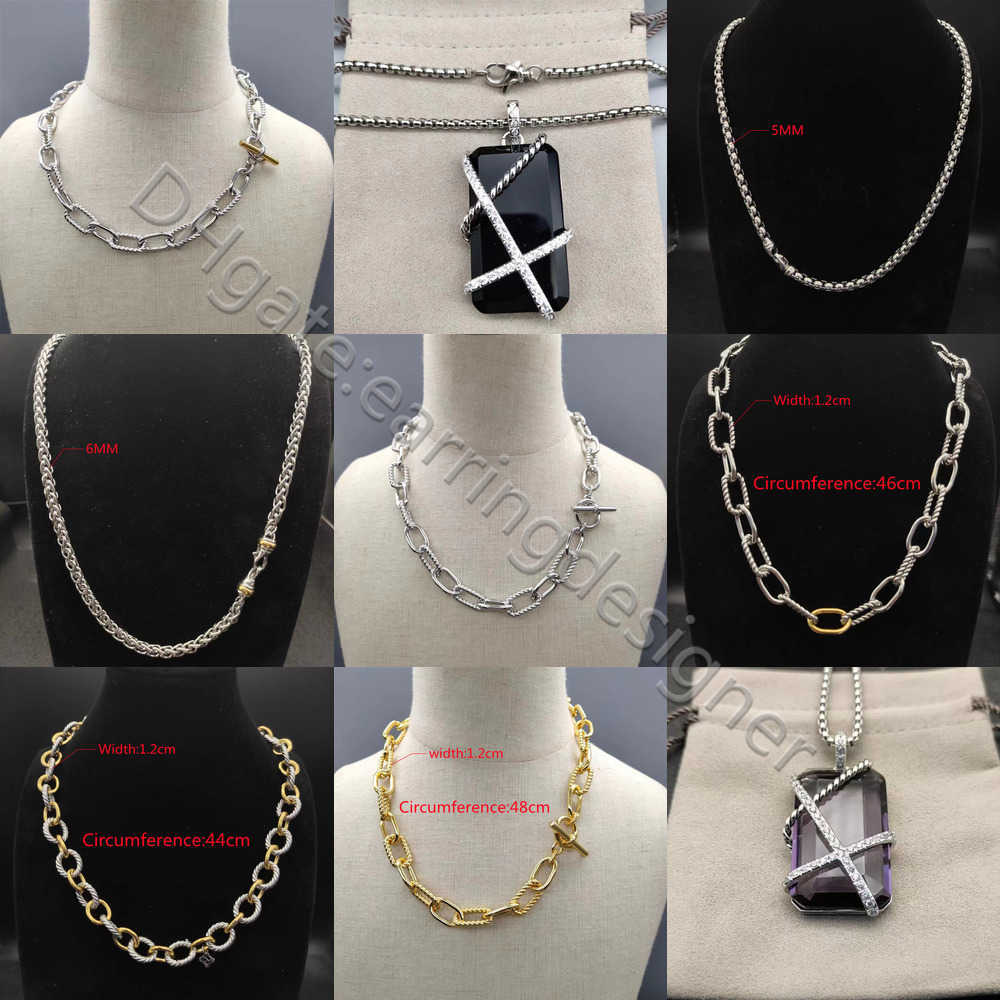 Plated Silver OT oval Chain Designer Necklace Luxury Women S925 Necklaces Men round Chopin box chains Jewlery 18k Cz Gold Combination birthday gi