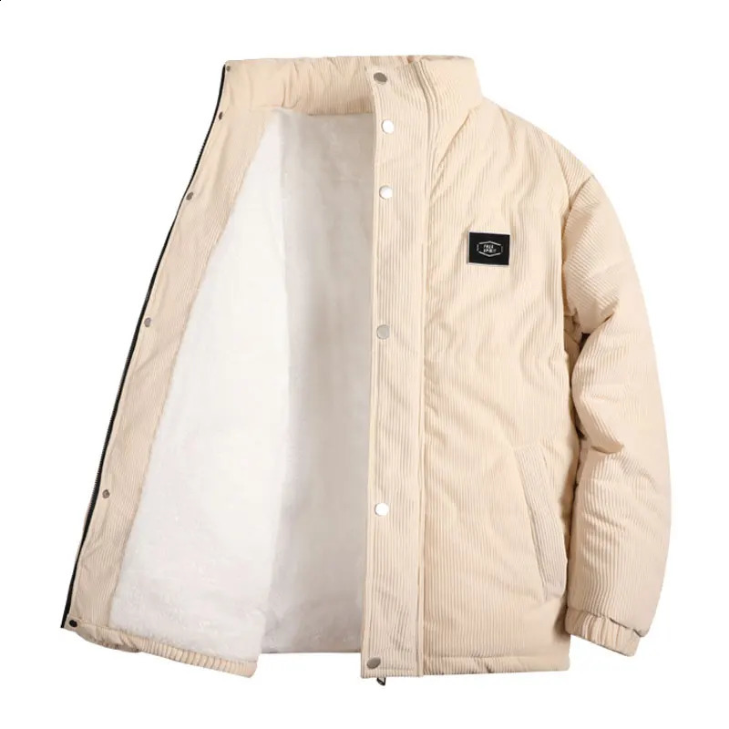 Veste de veste de vent de vent d'hiver parkas japonais épaississez le vent chaud en velours côtelé des hommes vestes de pute décontractées street