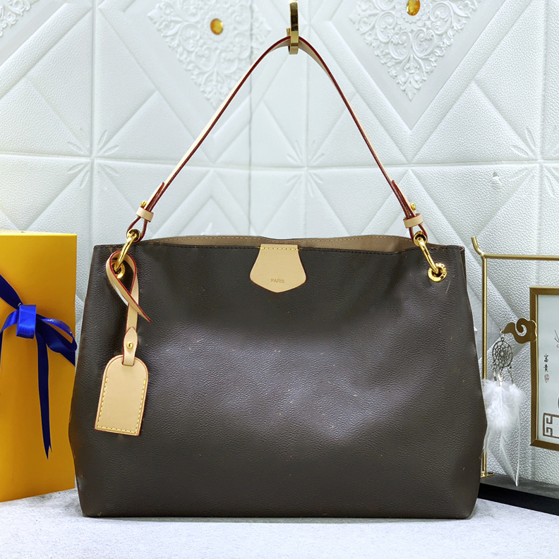 Vintage Luxury Handbag Womens Designer weekend bag Travel Shopping Bag Large Capacity Hobo Shoulder bags Cross Body Brown grid pattern Handbags Desi