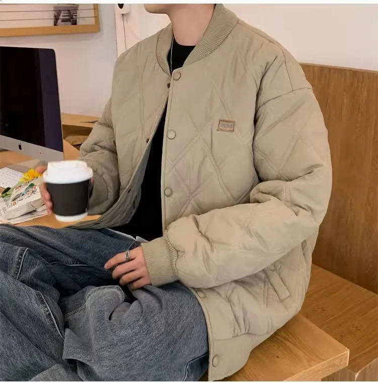 Mens Winter Parka Windproof Warm Jacket Casual Thickened Coat British Fashion High Quality Plus Men Wear Clothing A87 240830