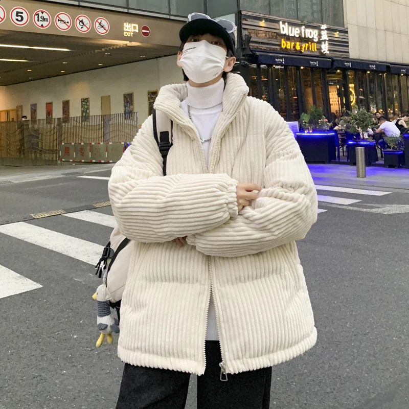 Winter Jacket Men Parkas Thicken Warm Coat Mens Stand Collar Solid Color Casual Parka Women Fashion Streetwear A126 240830