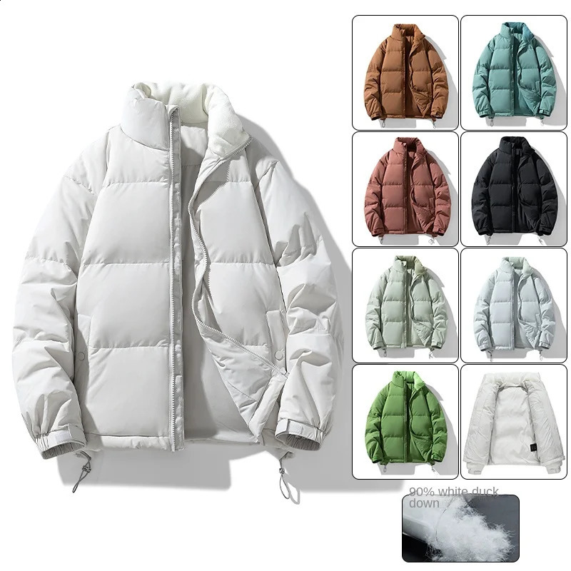 YEAE white duck down jacket winter couple clothes large size jacket coat mens bread clothes 240830