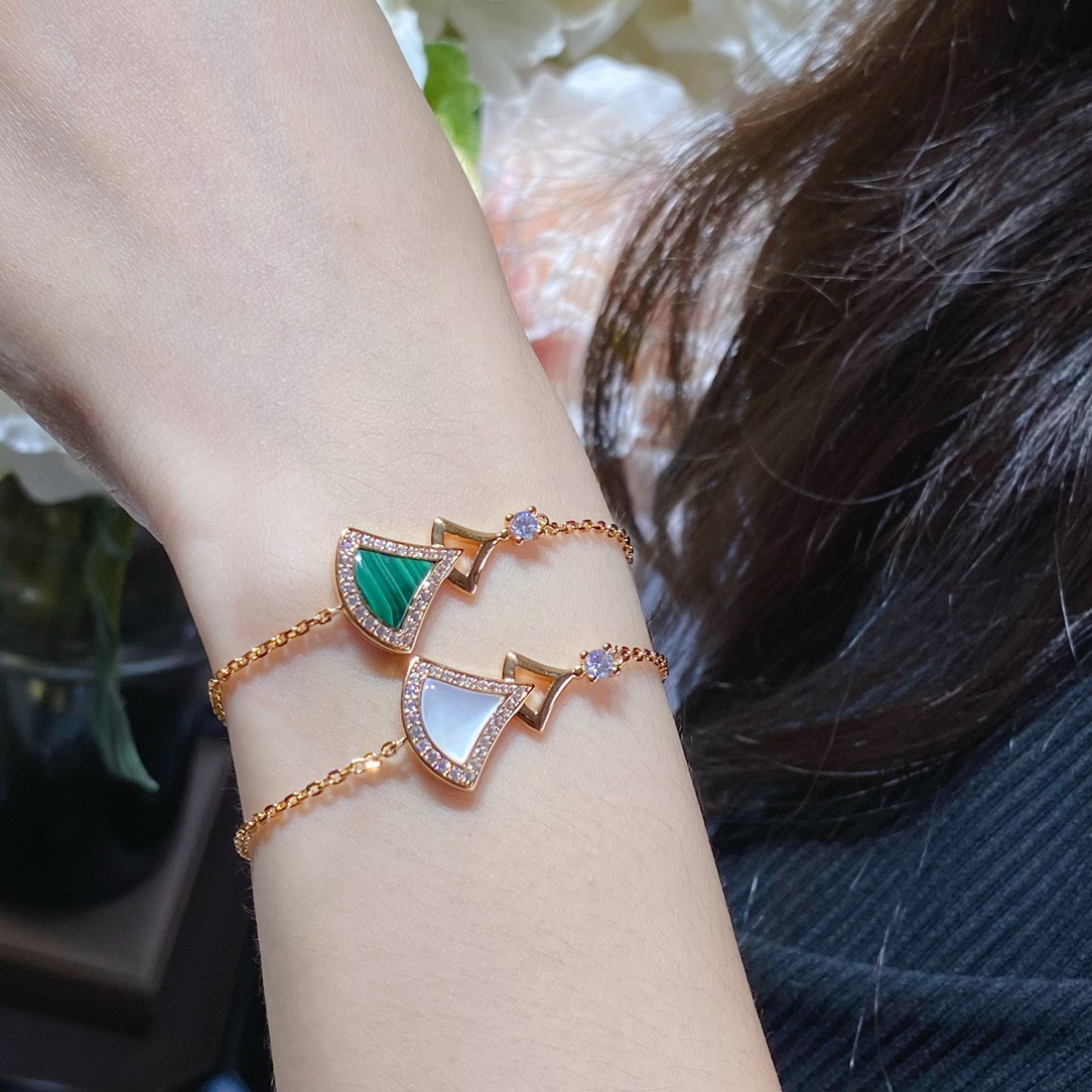 k gold fan with diamond bracelet jewlery designer for women white green red gemstone chain high quality jewelry