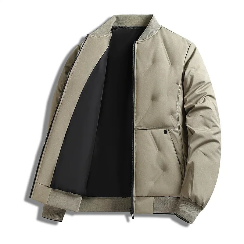 Men Warm Duck Down Jacket Winter Bomber Baseball Collar Windproof Outdoor Casual Mens Parkas Thick Puffer Jackets Male Overcoat 240830