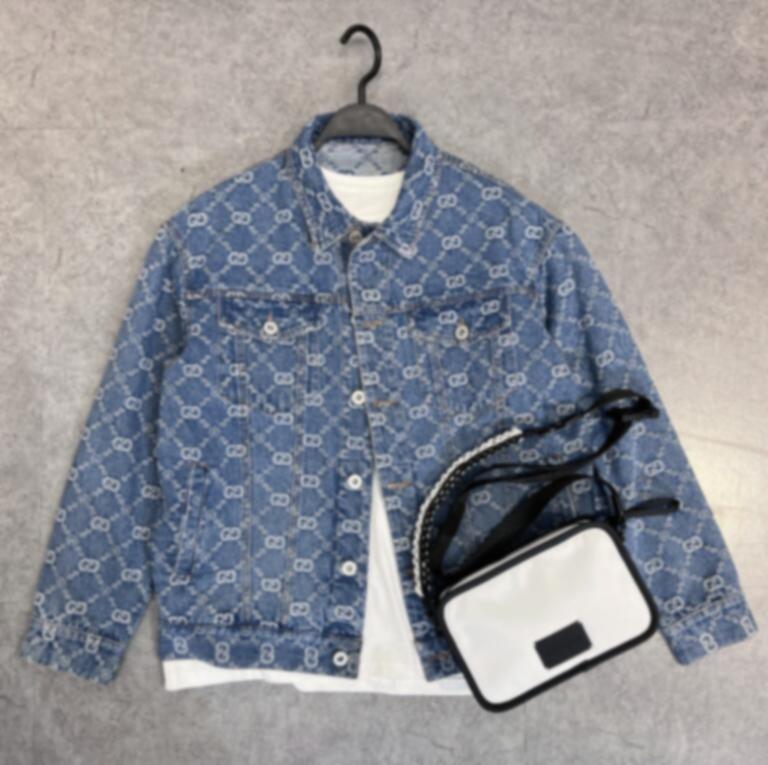 Vestes de jeans de luxe pour hommes designer veste femmes Blue Plaid Brand Denim Coat For Man G8066