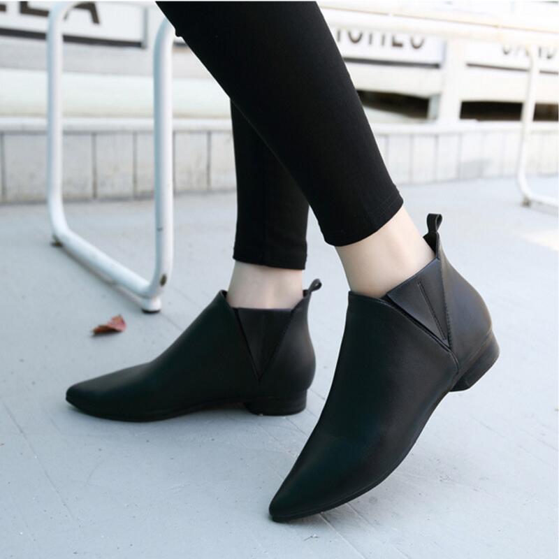 grande taille 42 Band élastique de la cheville Patchwork botas mujer automne hiver bottines féminins