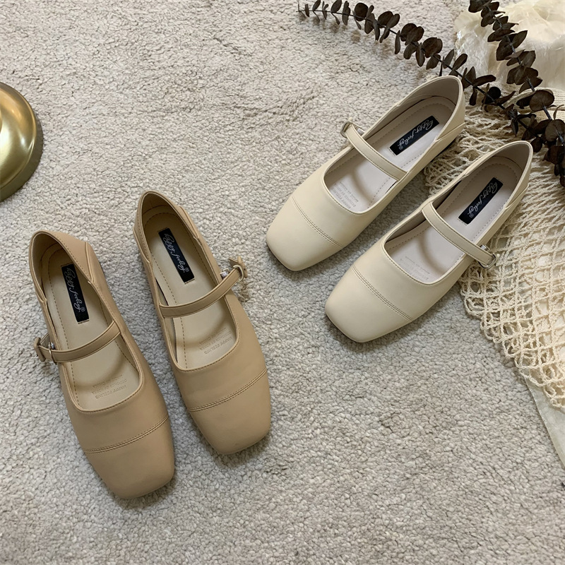 conception décontractée la courte de la cheville chaussures plates en cuir souple en cuir en boute