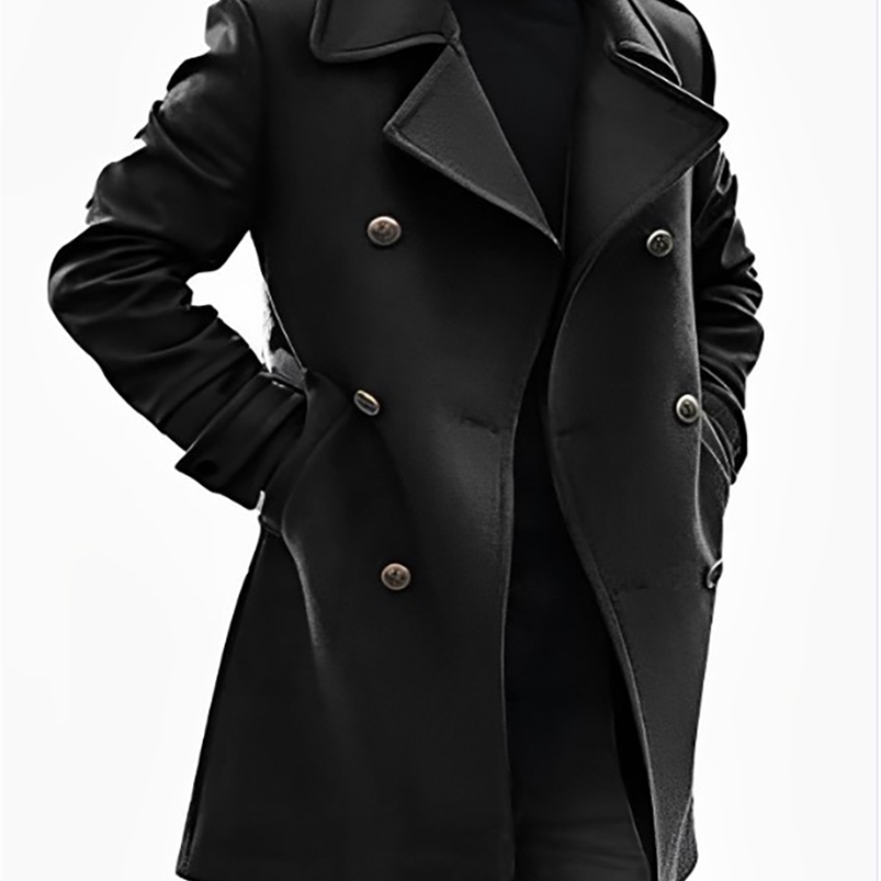 2024 mens upgraded woolen coat for autumn and winter warmth thickened windbreaker y240830