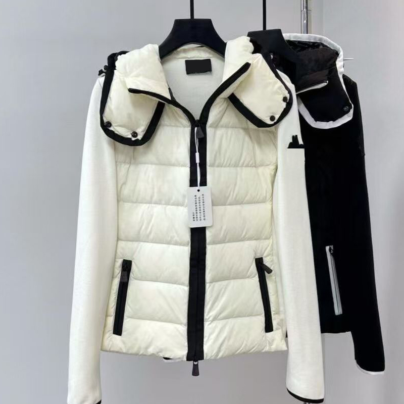 SS24 Designer Hoodie Women White Velvet Knit shirt Slim Coat Thin Down Jacket Autumn and Winter Fashion jacket High Quality Tops