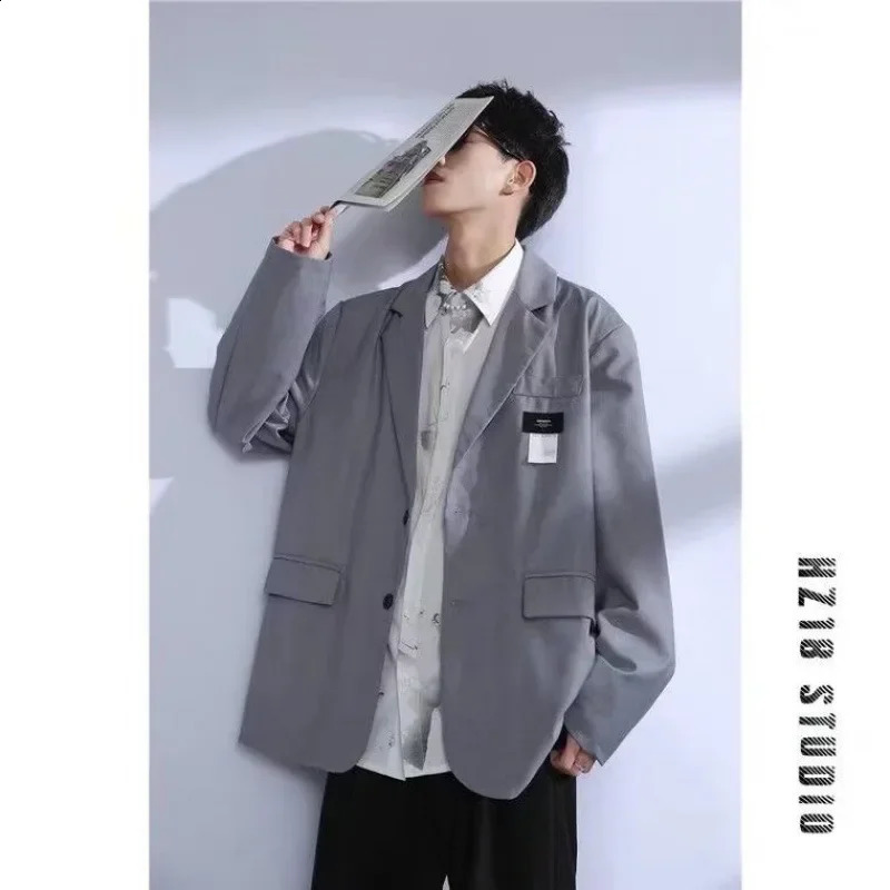 Blazers occasionnels de style occidental pour hommes Version coréenne à la mode veste slim fit veste à la mode hong kong single top 240902