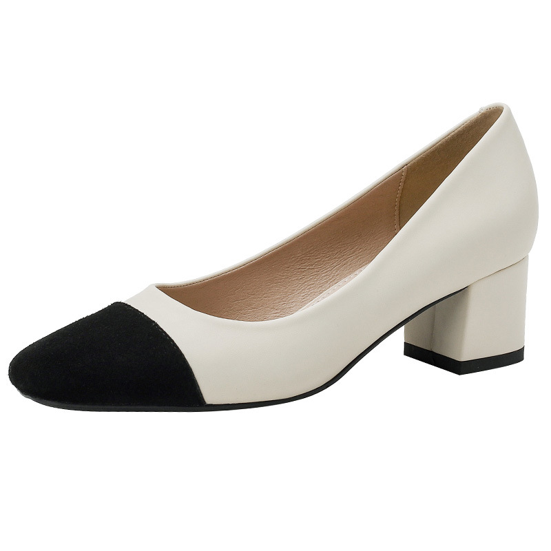 Classic Brand Med-High Heels Chaussures Ladies Suedeleather Pumps 2025 Escarpins Traf Mandis Femmes Bride Dr Slip on MA 47C6