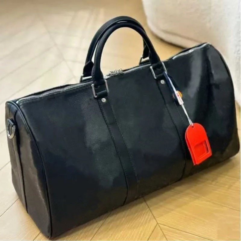 Designer Travel Bag Men Fashion Travel Bag Large Capacity Zipper Coating Canvas Leather Creative Classic Overnight Bag-image-1016425140