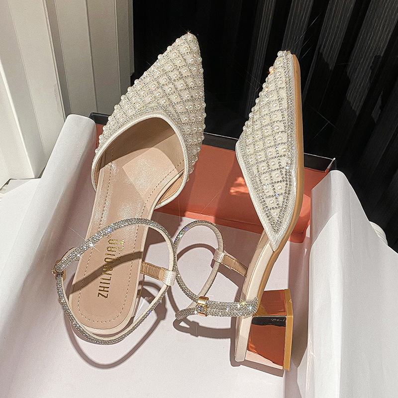 designer perle perle femmes sandales scintiller cristal groupe gladiator sandalias mujer chunky talon rh ed85