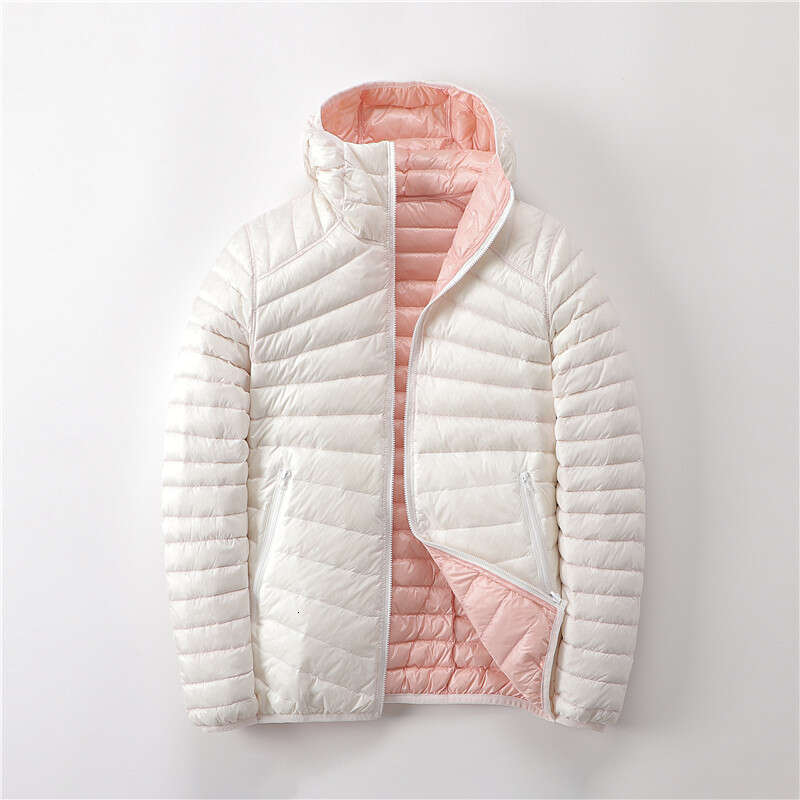 Bestseller NEW Brand Women Double Side Ultra Light 90% White Duck Down Jacket Hooded Windbreakers Reversible Lightweight Warm Coats 8 Ddmylion