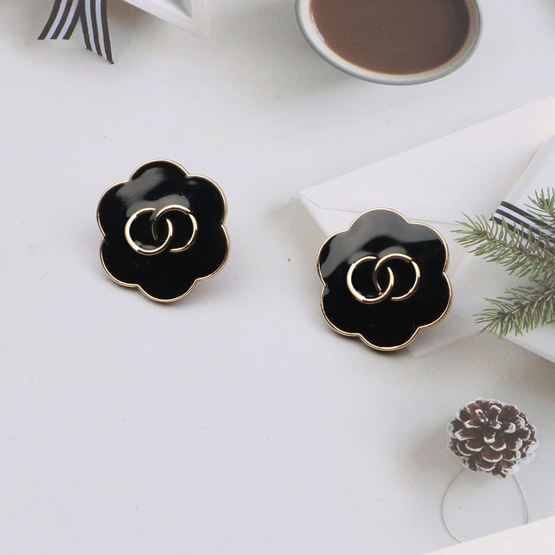 20Style Chic Fleur Designer Boucles D'oreilles Mode Femmes Lettre Boucle D'oreille Incrustation Perle Cristal Strass Métal Boucle D'oreille Dangl