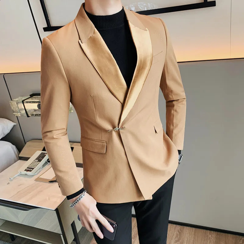 Plus taille 4xl-M Vestes de blazer de smoking d'hiver d'automne pour les hommes de vêtements pour hommes