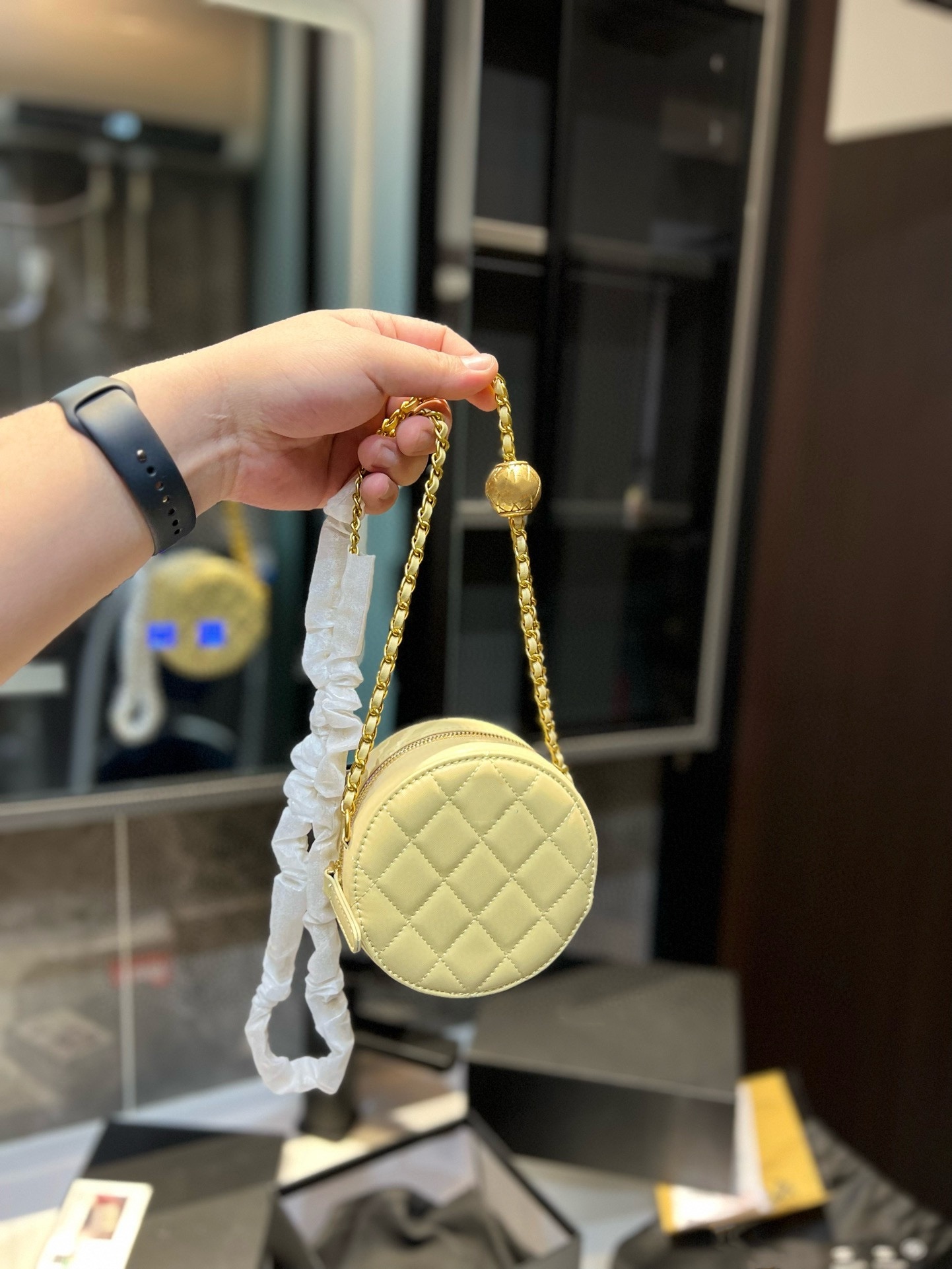 Gâteau rond mini sac de maquillage de femmes 12 cm