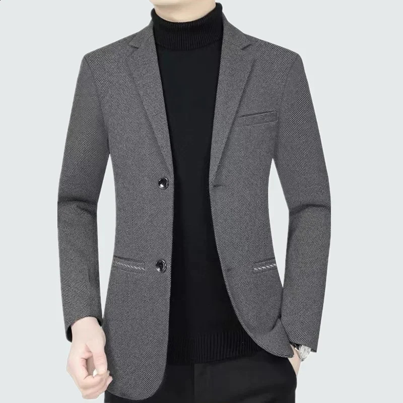 Mens Casual Business Suit Jacket For Middle-aged Men Single Top Father-son Matching Spring Autumn Blazer 240902