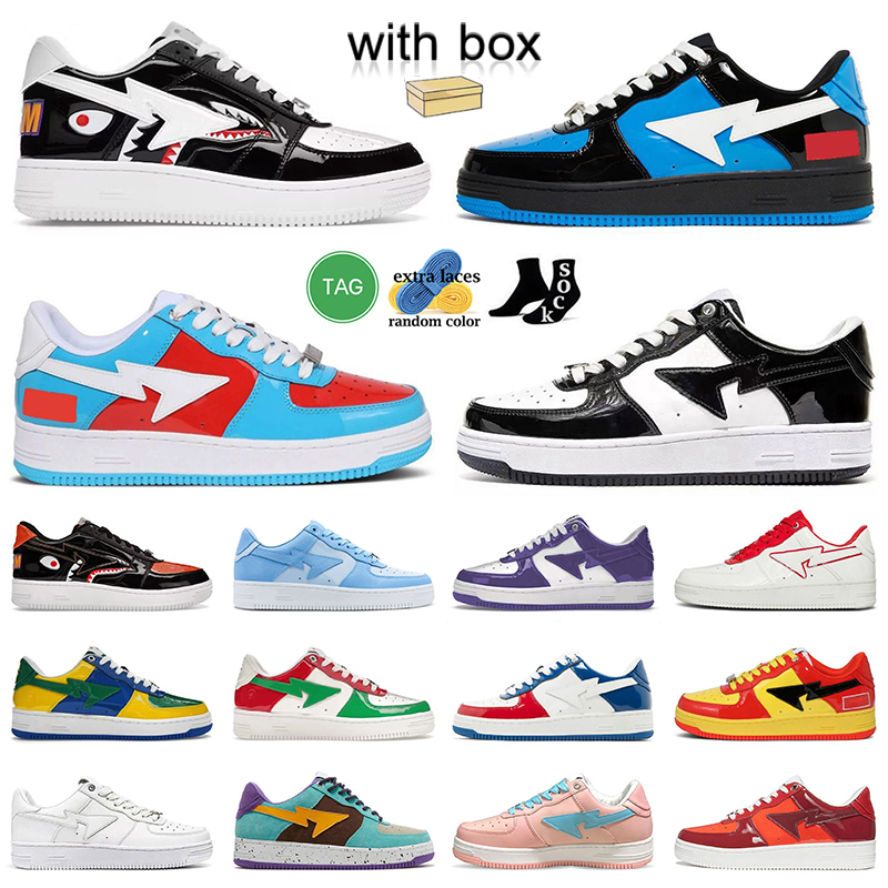 Original With Box Block Shark Casual Shoes Mbape Sneakers SK8 Sta Camouflage A Bathe Ape Low ABC Camo Red Flat 20th Annviersary Running Shoe Coach S